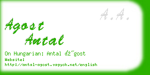 agost antal business card